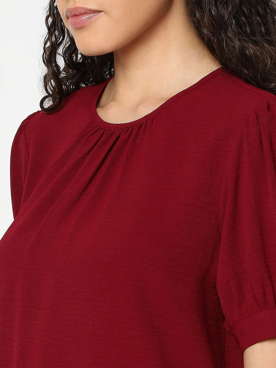 Maroon Short Sleeve Top - Image 8