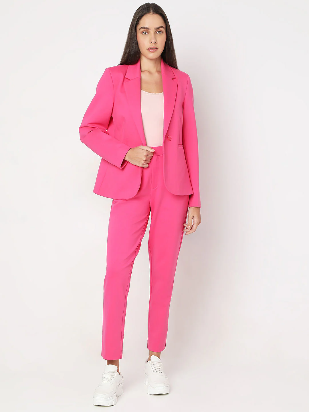 Pink Regular Fit Blazer - Image 5