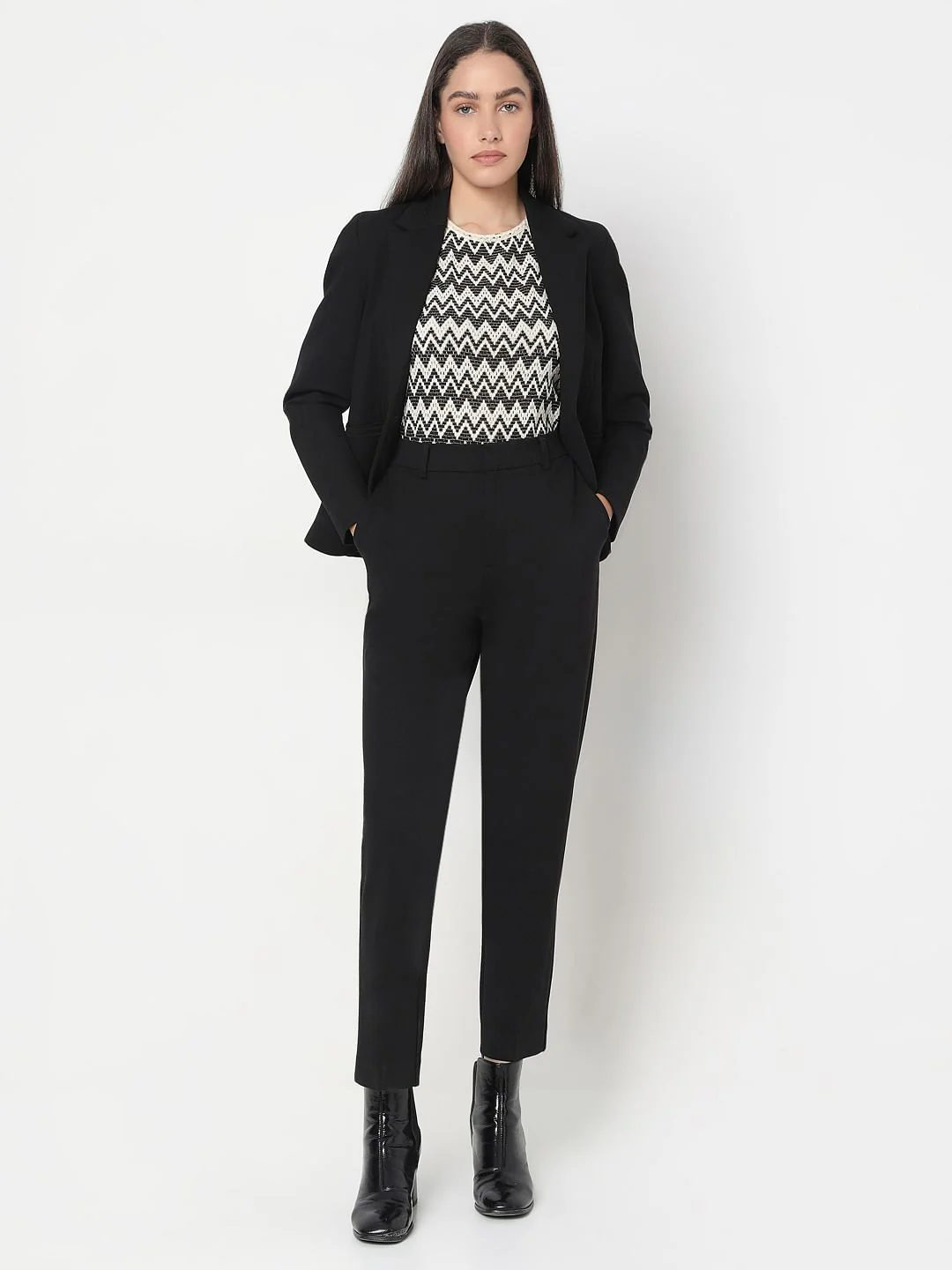 Black Tailored Co-Ord Cigarette Trousers - Image 5