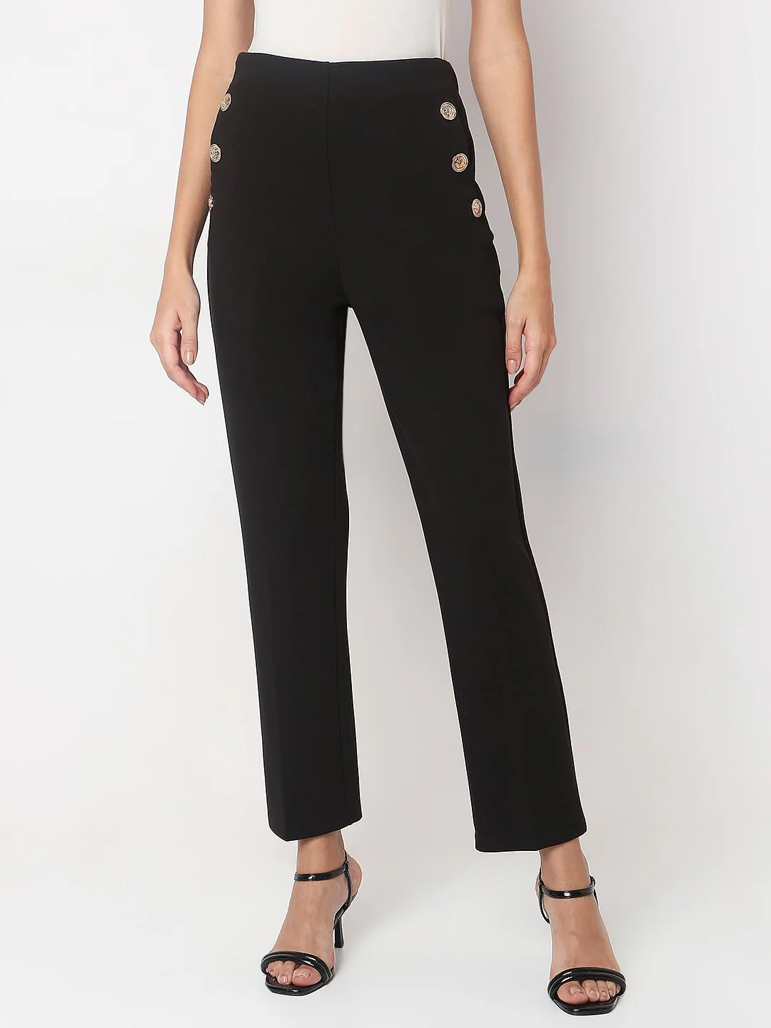 Black Straight Fit Pant - Image 2