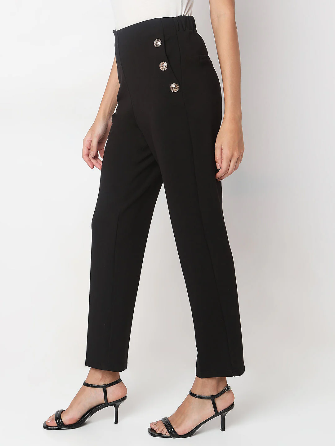 Black Straight Fit Pant - Image 3