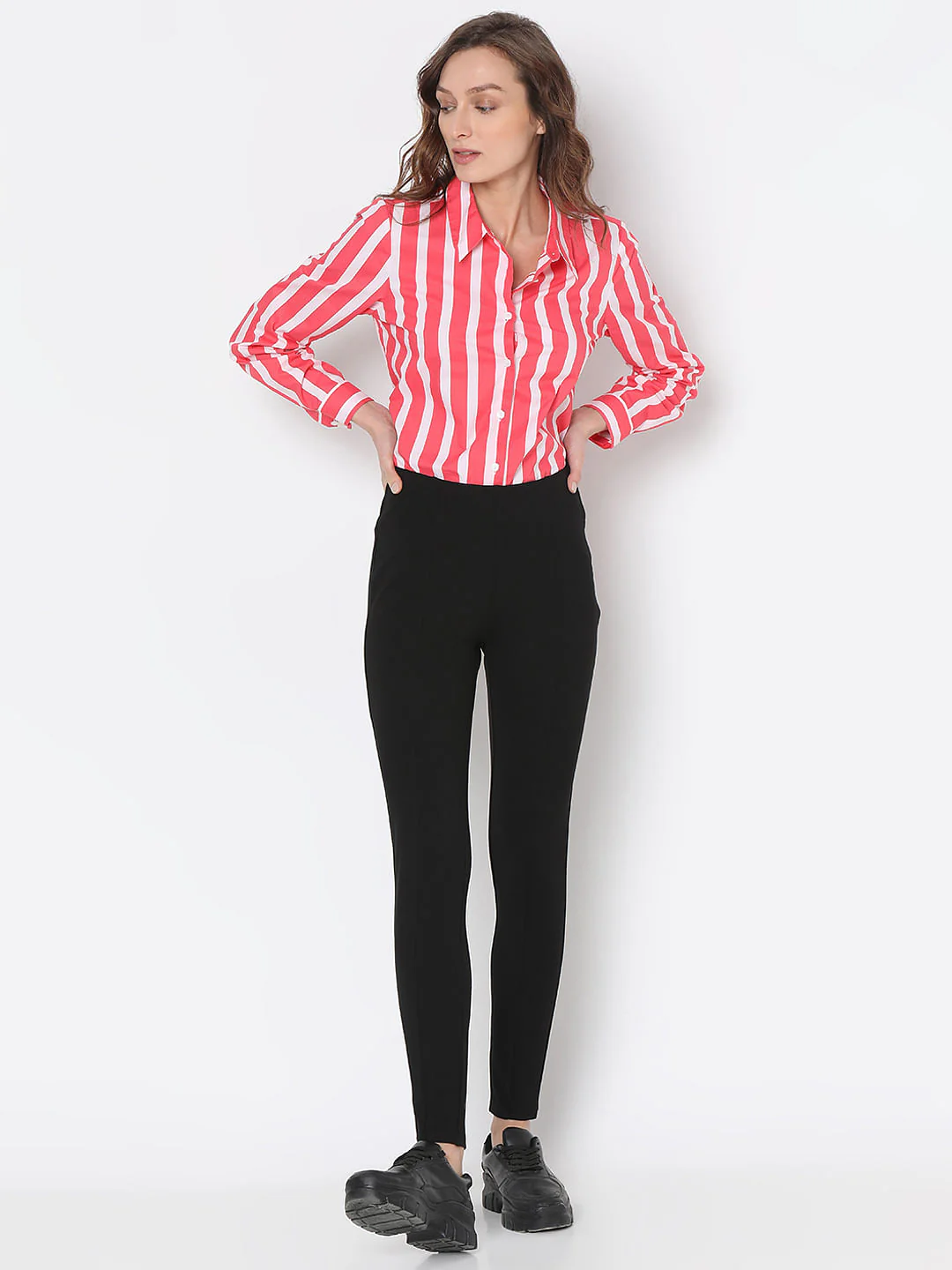 Black High Rise Skinny Fit Jeggings - Image 5