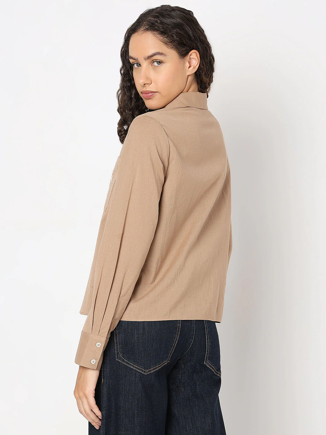 Brown Cotton-Linen Shirt - Image 4