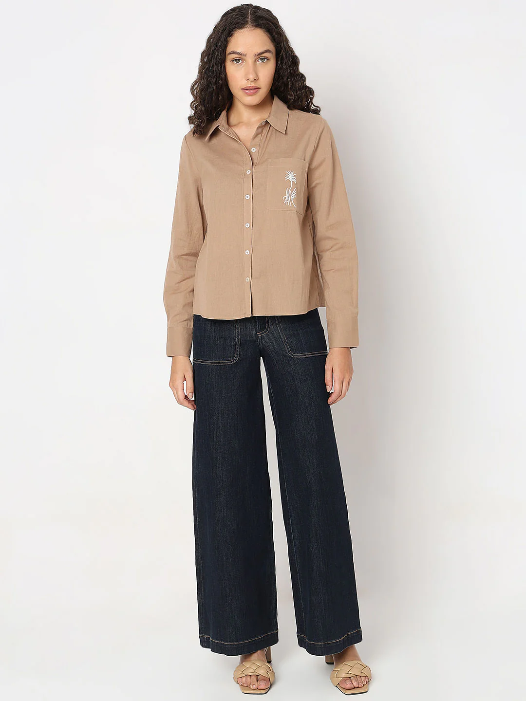 Brown Cotton-Linen Shirt - Image 5