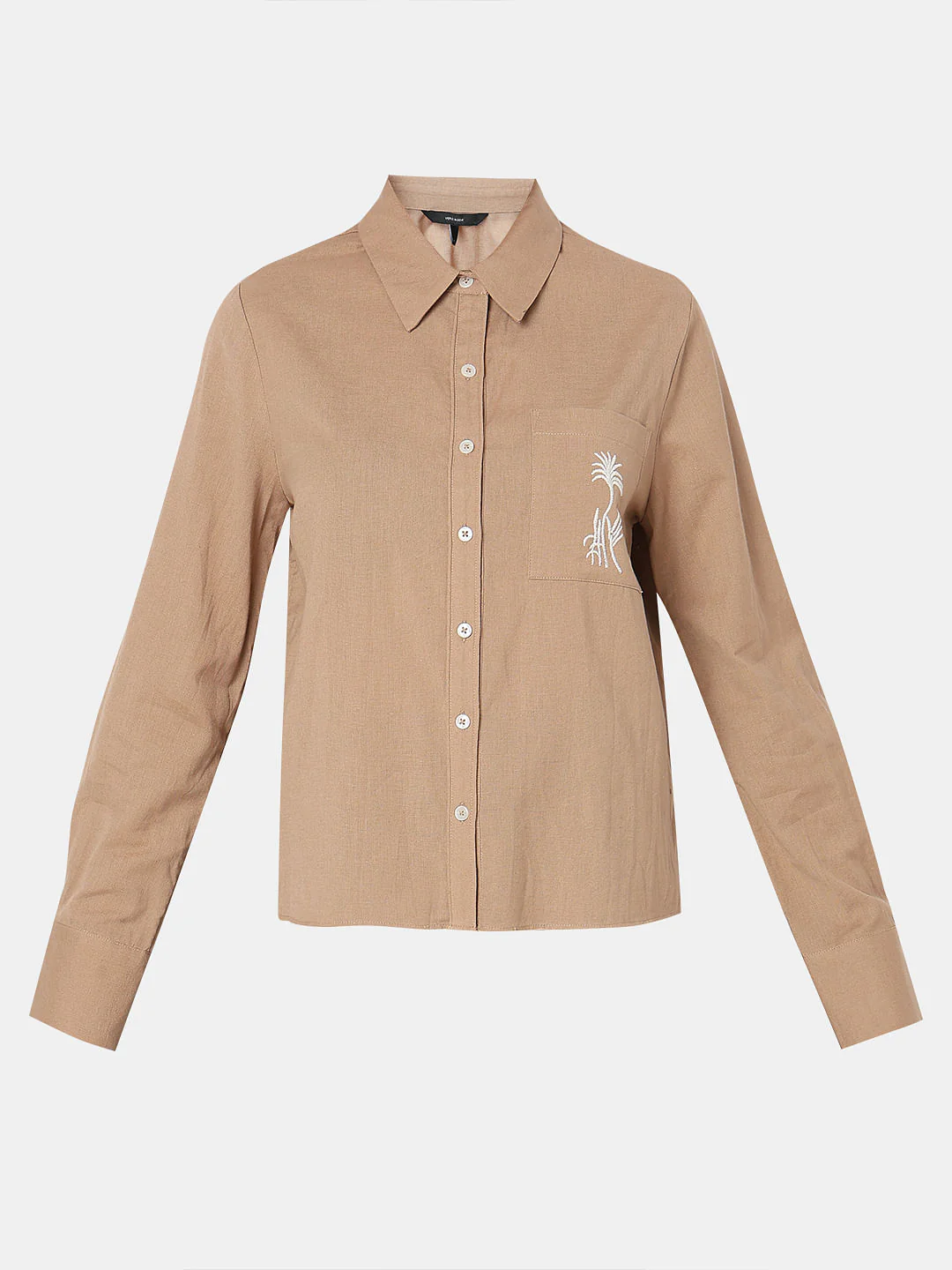 Brown Cotton-Linen Shirt - Image 7