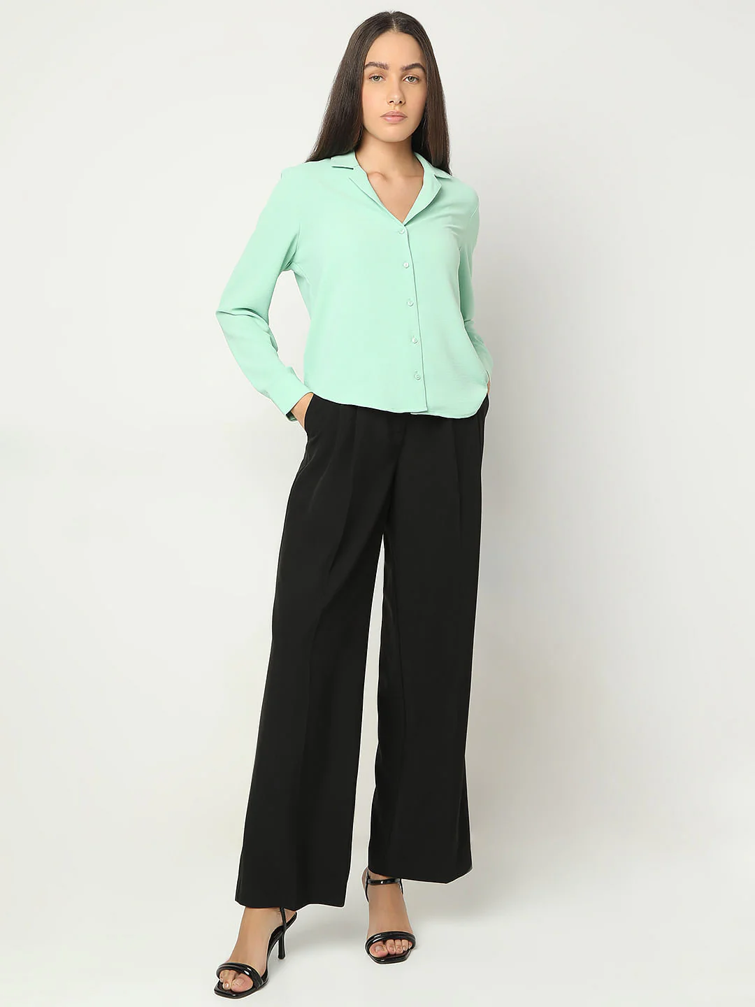 Pastel Green Full Sleeves Shirt - Image 5