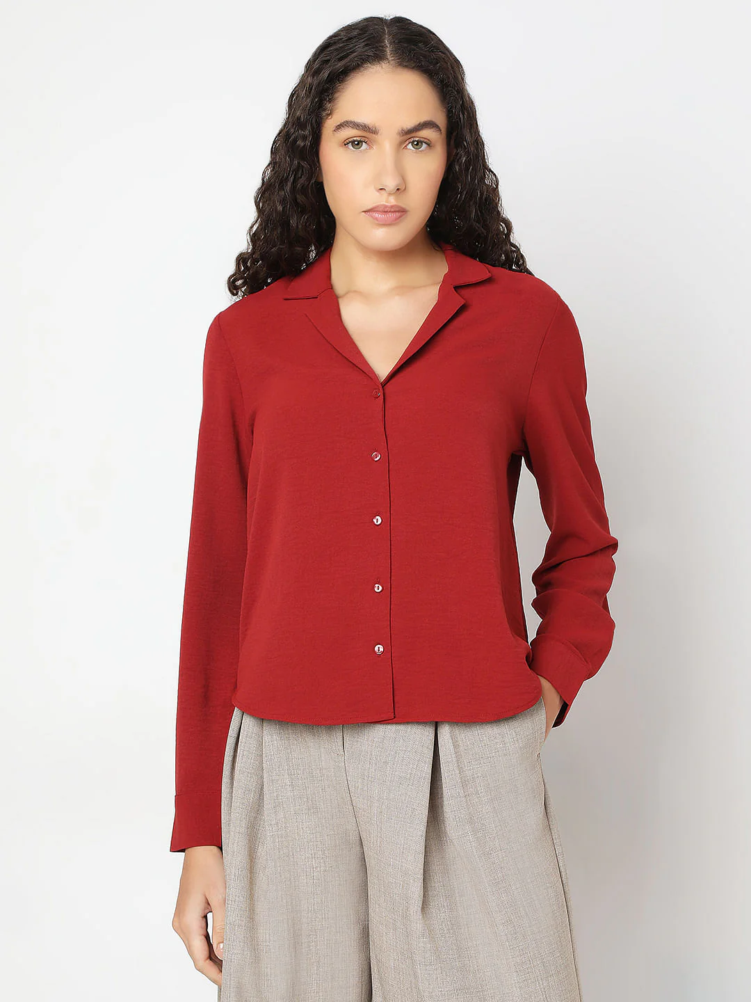 Red Full Sleeves Shirt - Image 2