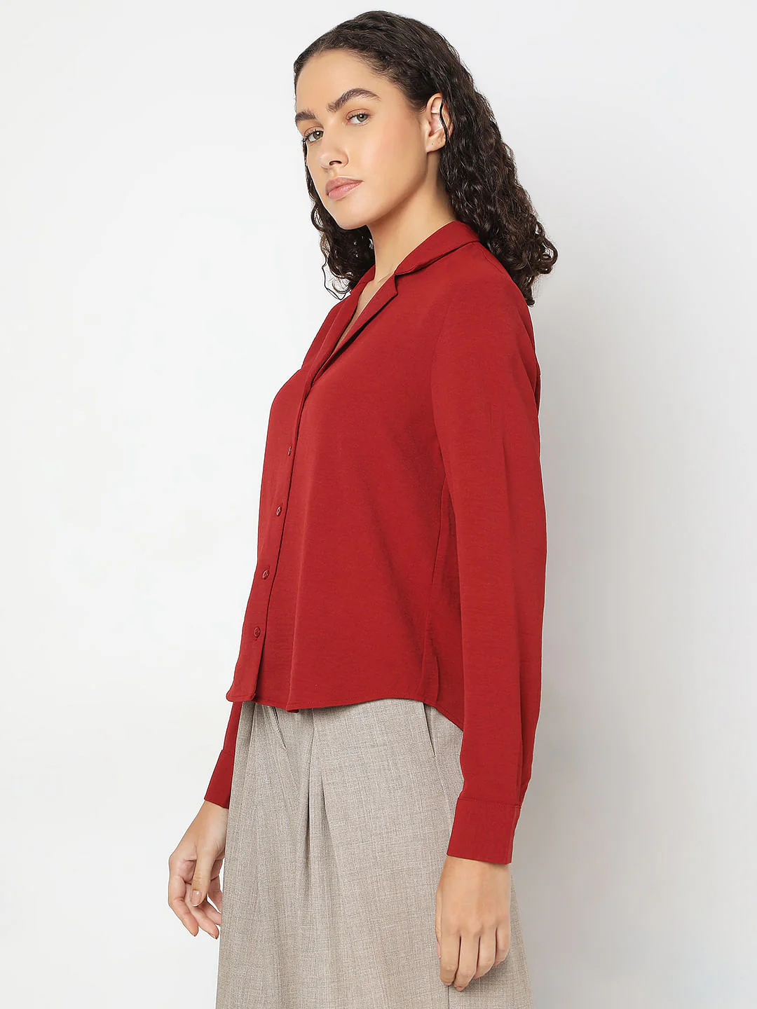 Red Full Sleeves Shirt - Image 3