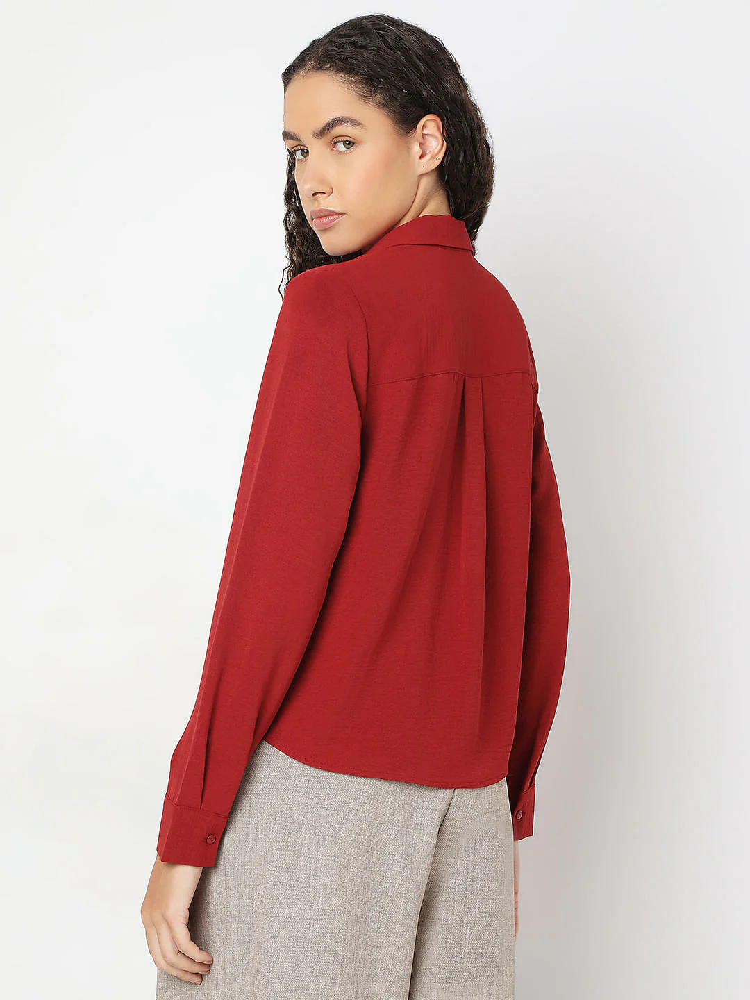 Red Full Sleeves Shirt - Image 4
