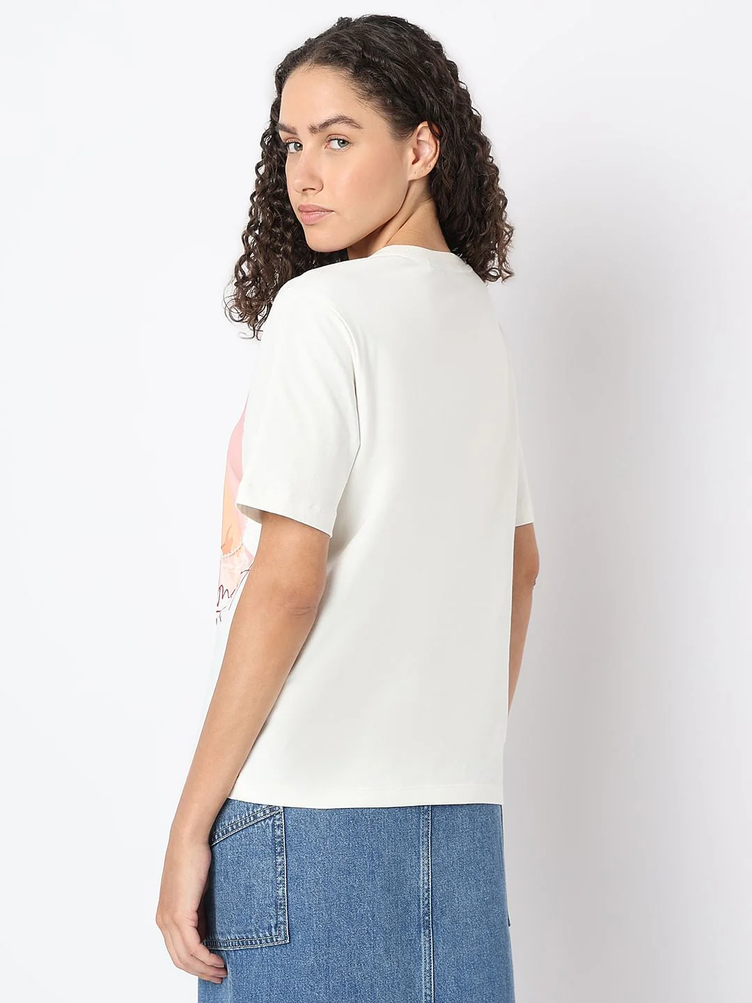White Graphic Quote Print T-Shirt - Image 4