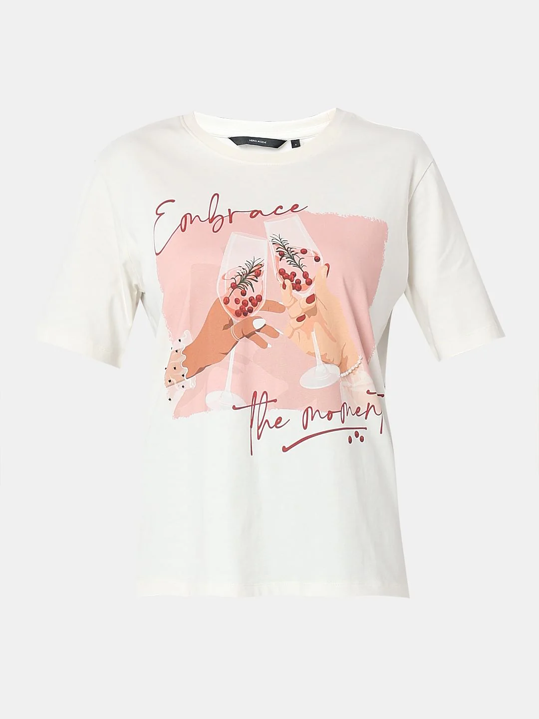 White Graphic Quote Print T-Shirt - Image 7