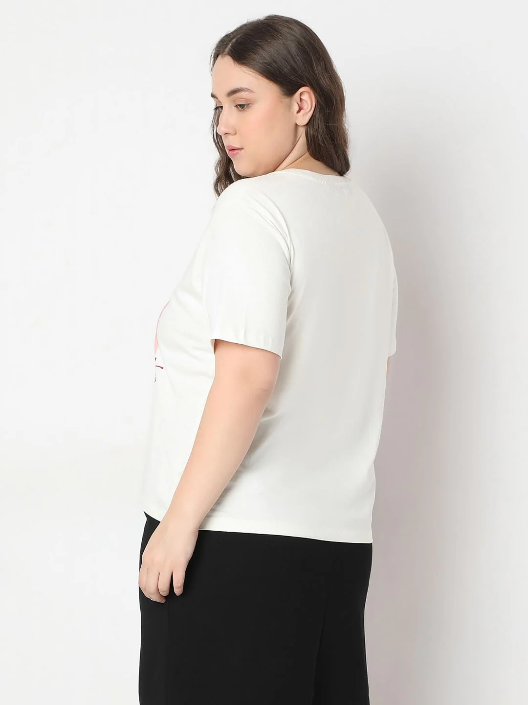 Curve White Graphic Quote Print T-Shirt - Image 4