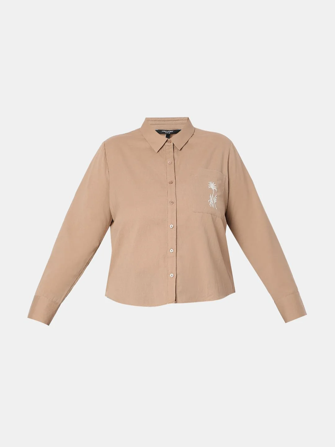 Curve Tan Cotton Shirt - Image 7