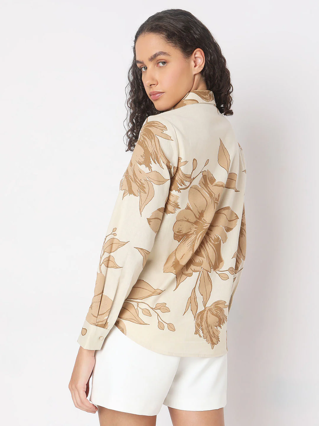 Beige Floral Shirt - Image 4