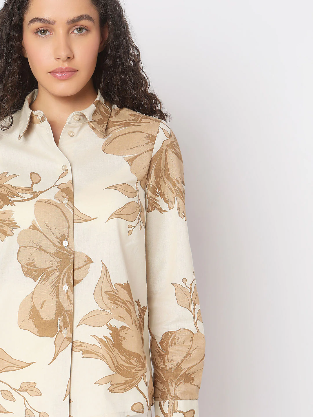 Beige Floral Shirt - Image 6
