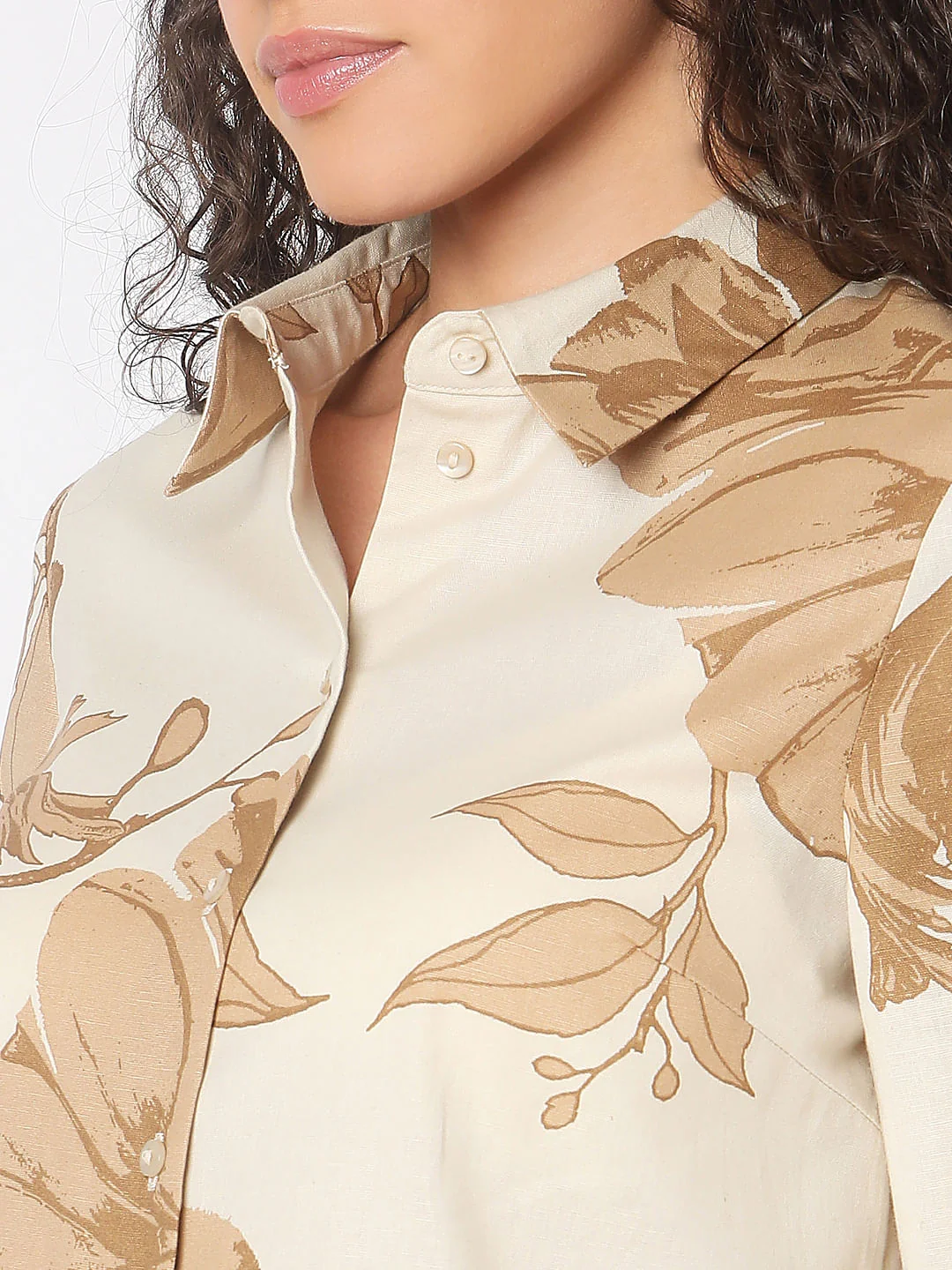 Beige Floral Shirt - Image 8