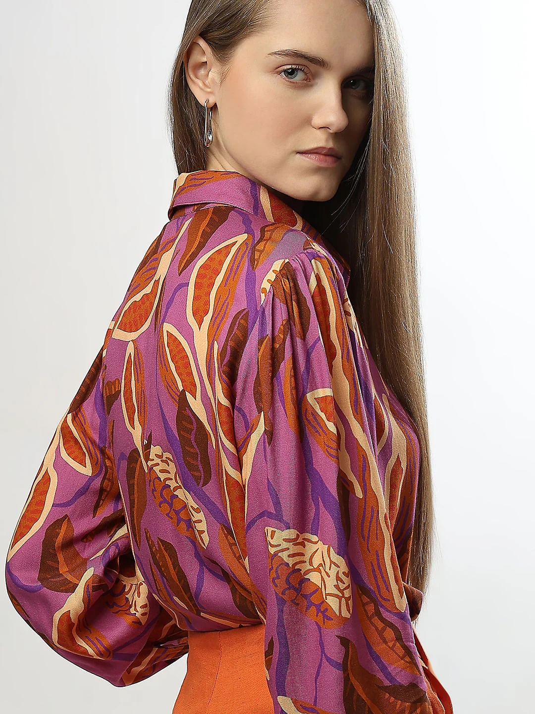 Purple Printed Shirt