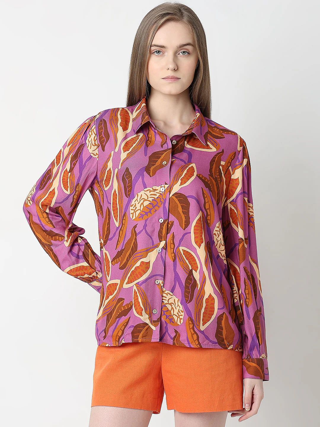Purple Printed Shirt - Image 2