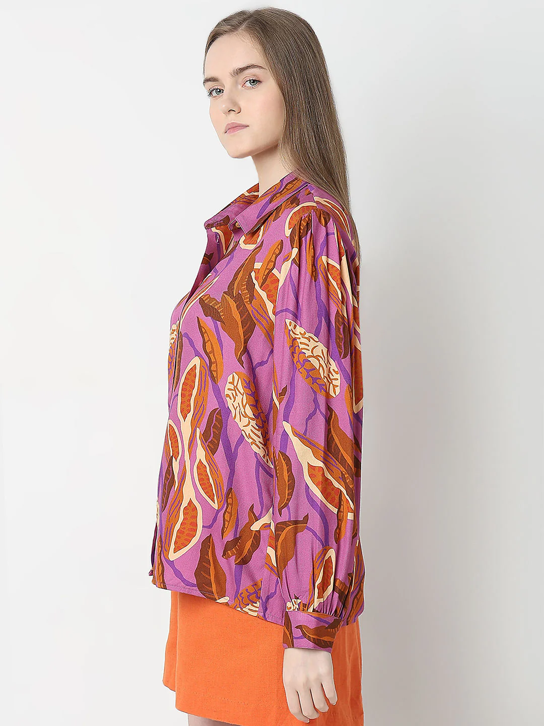 Purple Printed Shirt - Image 3