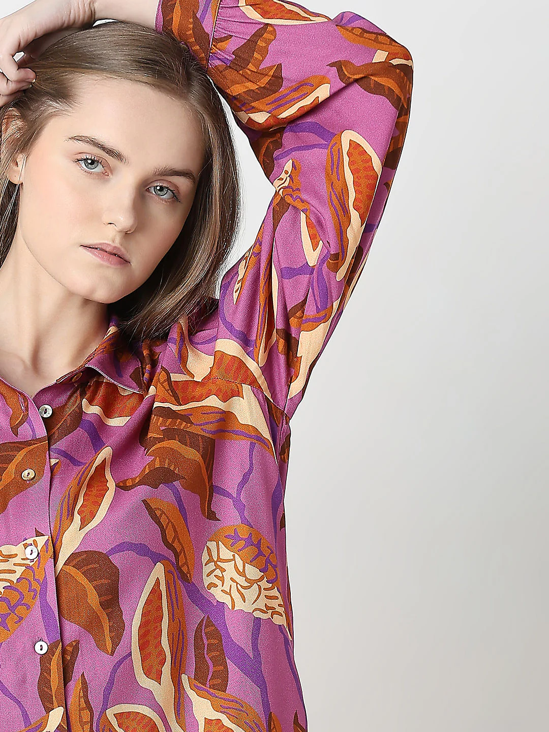 Purple Printed Shirt - Image 6