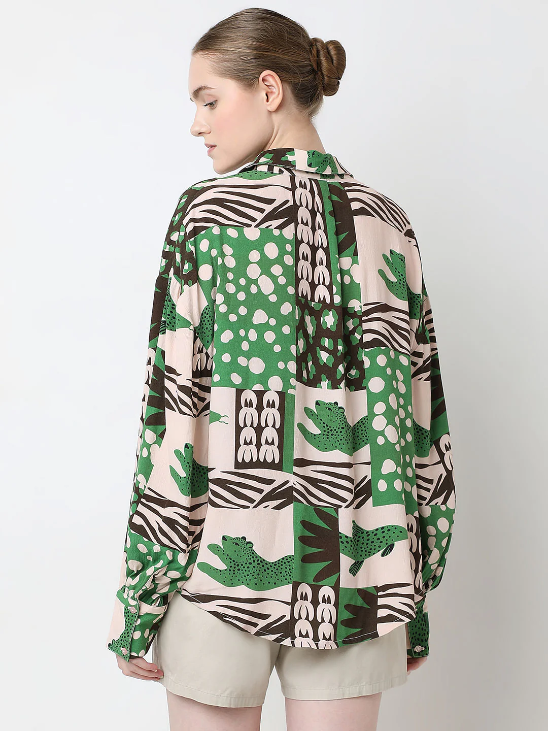 Green Graphic Print Shirt - Image 4