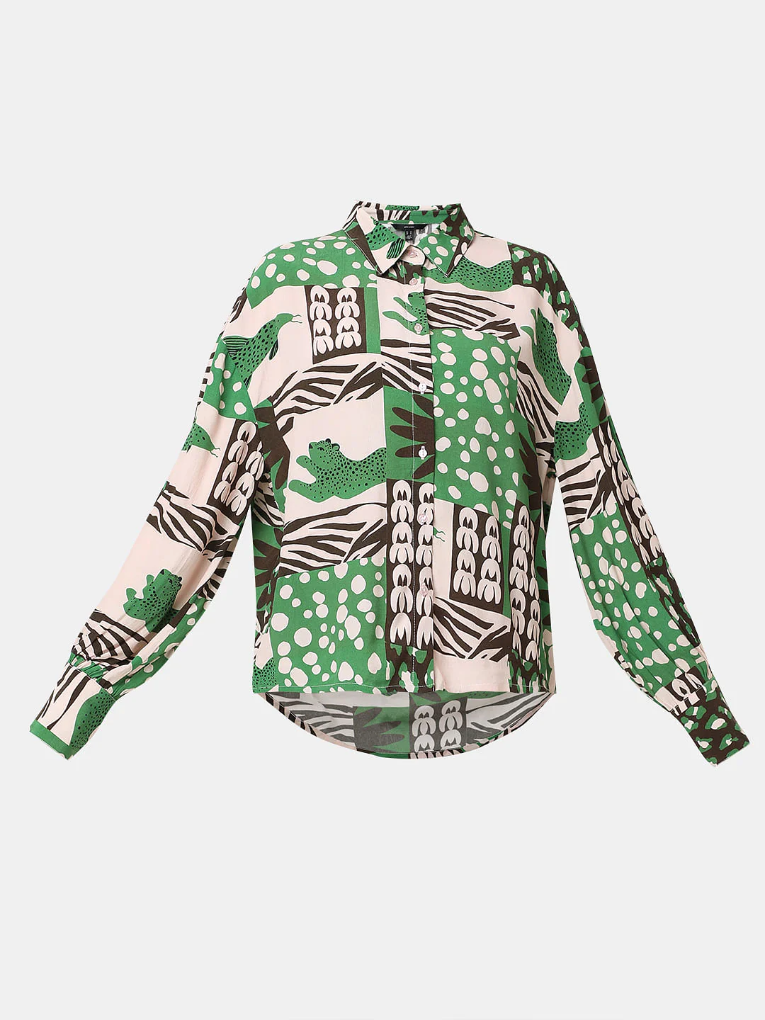 Green Graphic Print Shirt - Image 7