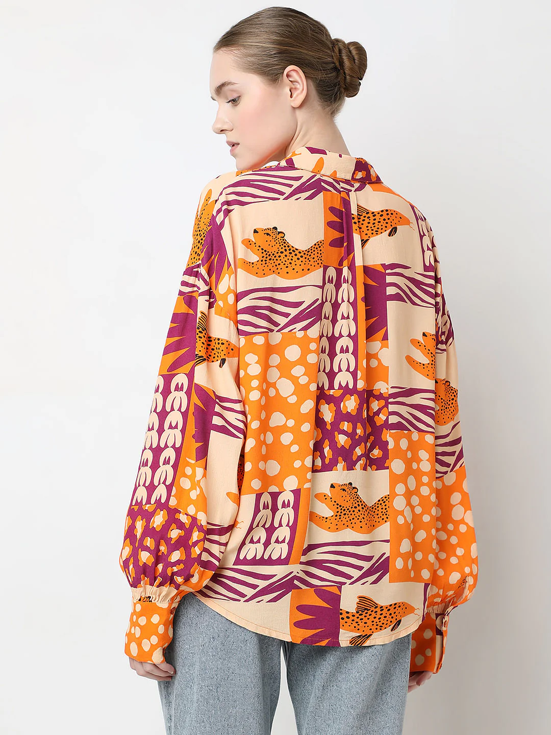 Orange Graphic Print Shirt - Image 4