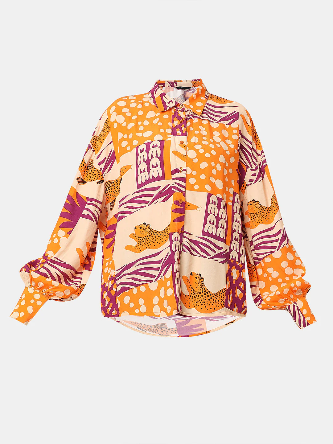 Orange Graphic Print Shirt - Image 7