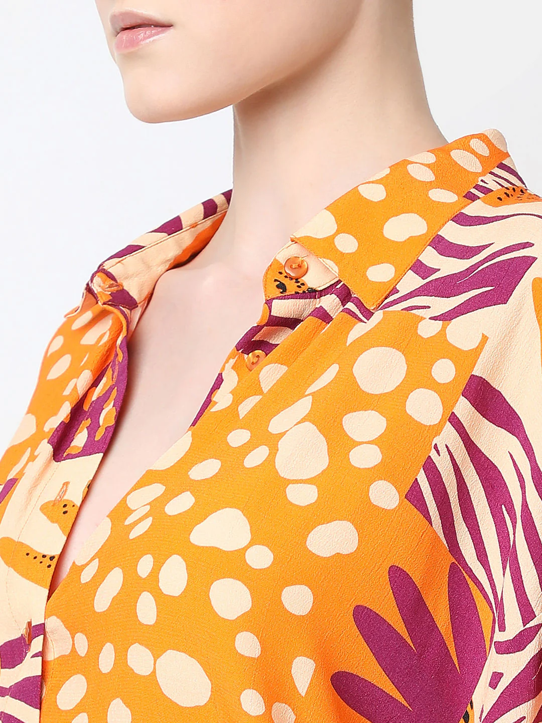 Orange Graphic Print Shirt - Image 8