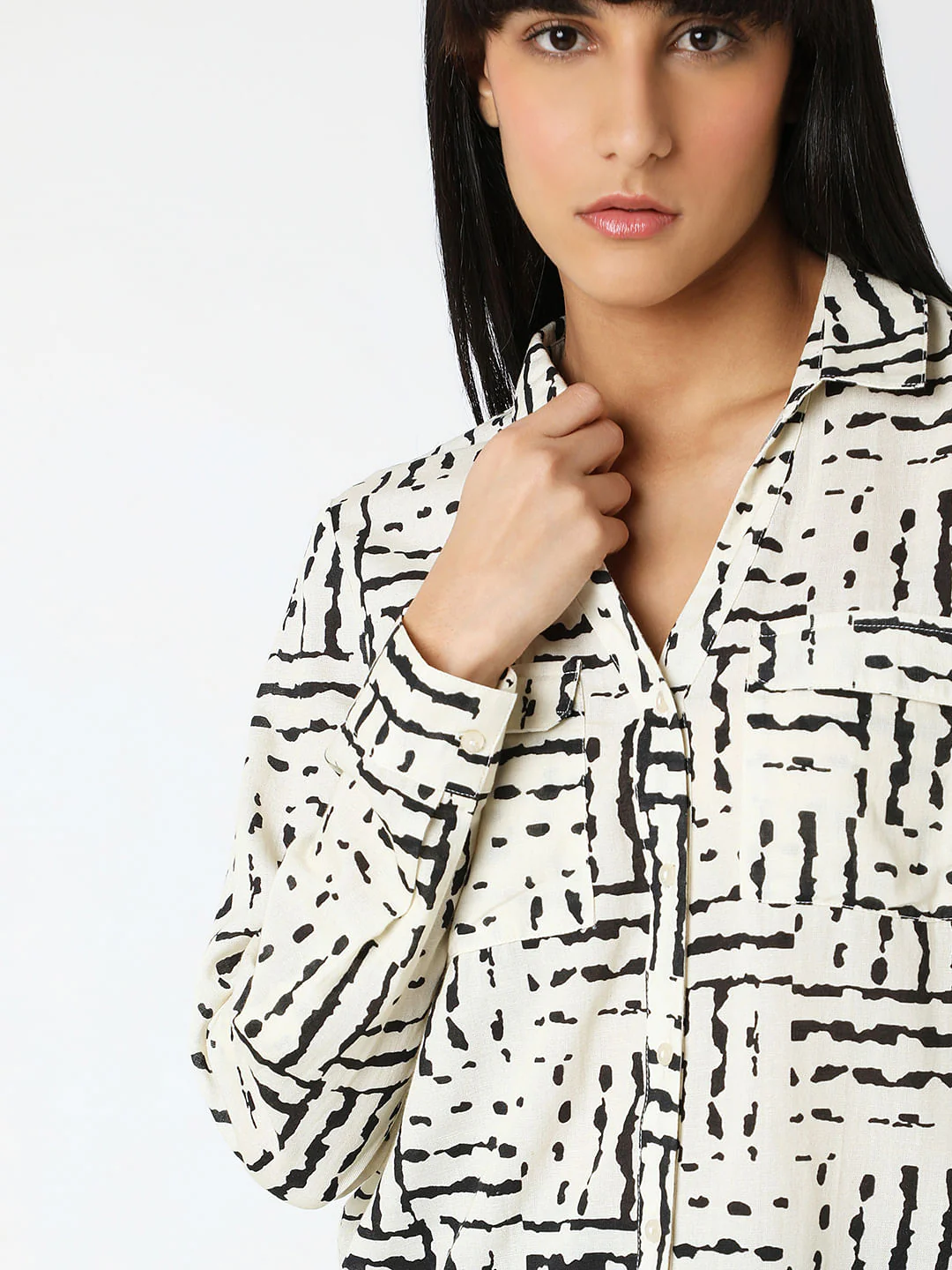 Off-White Abstract Print Shirt - Image 6