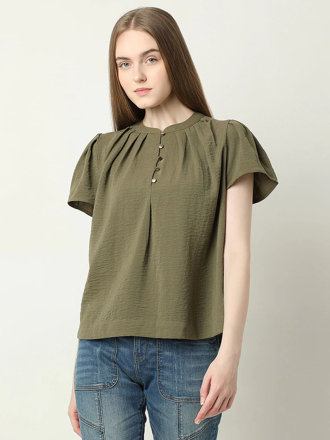 Green Short Sleeves Top - Image 2