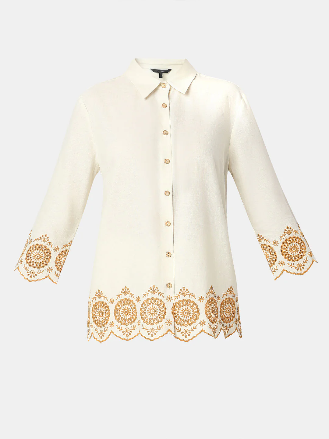 Ecru Cut-Out Co-Ord Set Shirt - Image 7