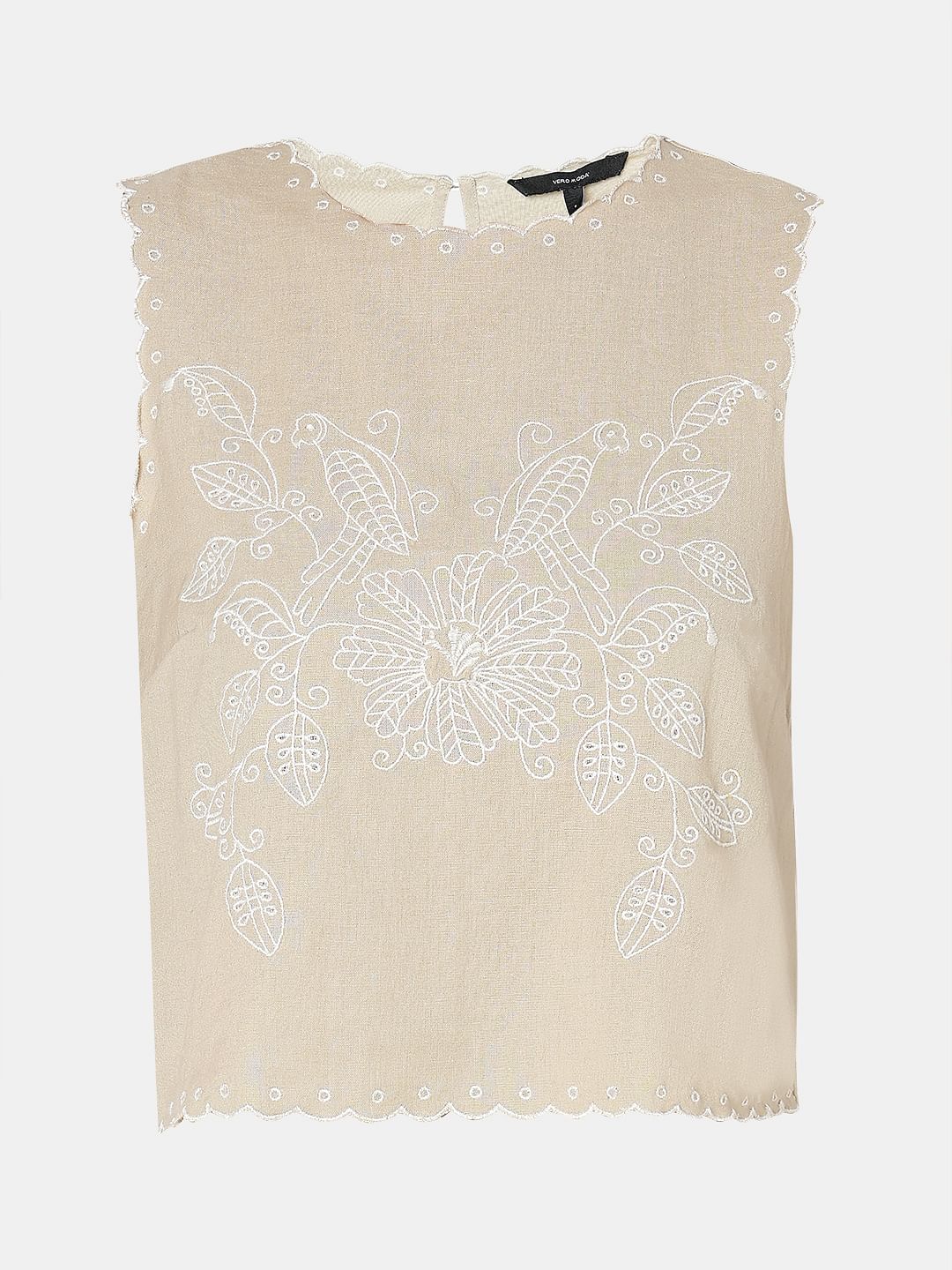 Beige Sleeveless Co-Ord Set Top - Image 7