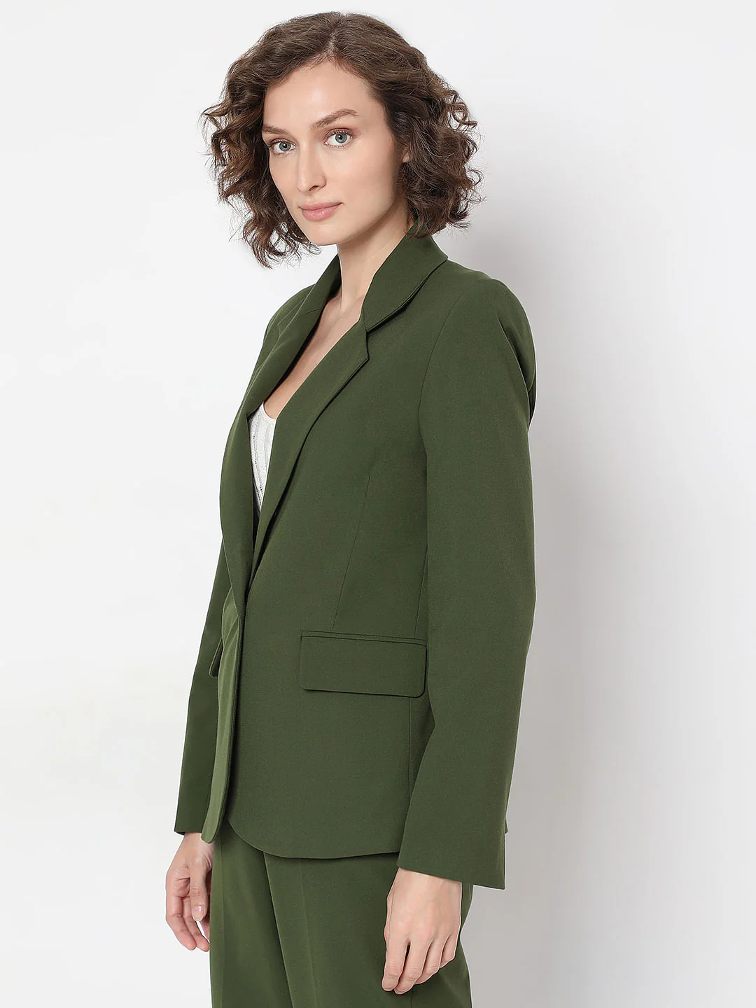 Green Single Breasted Blazer - Image 3