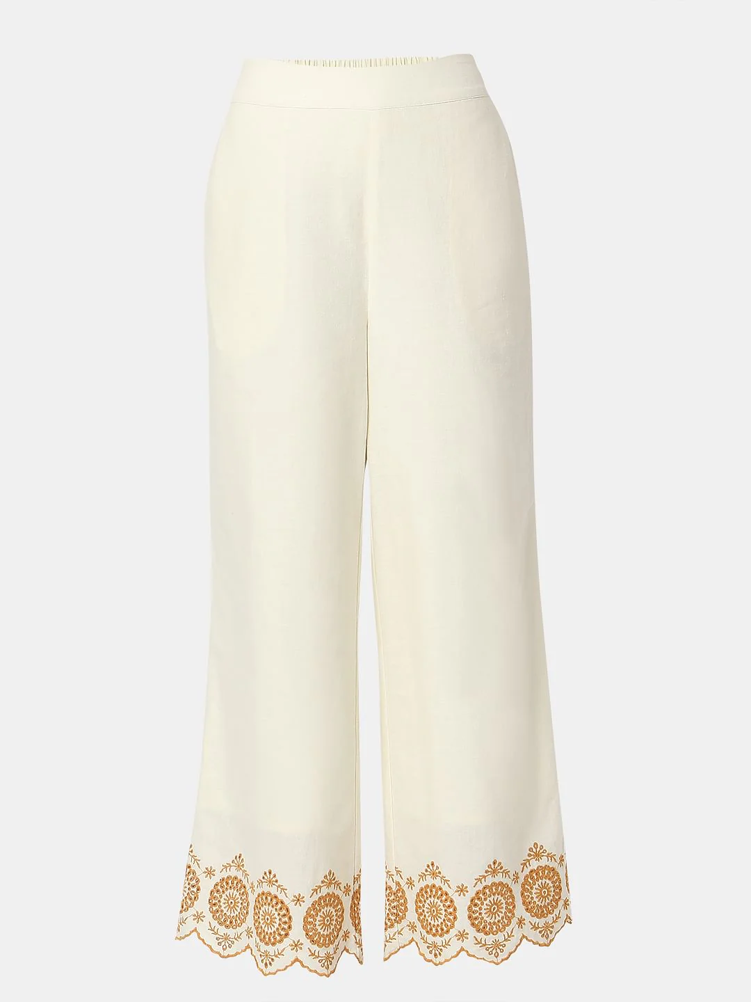 Ecru Cut-Out Co-Ord Set Pants - Image 7