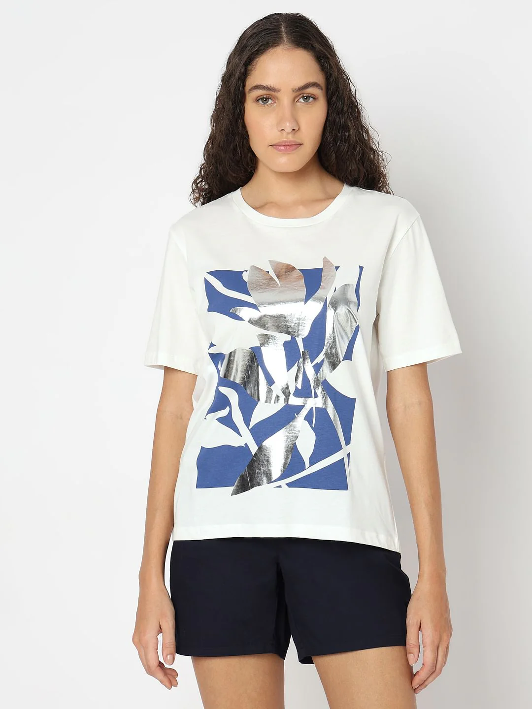 White Graphic Print T-Shirt - Image 2