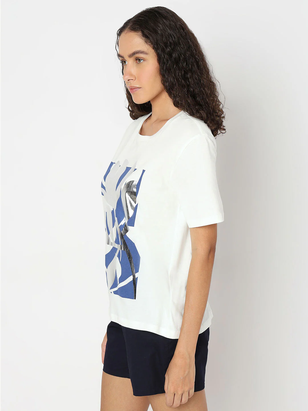 White Graphic Print T-Shirt - Image 3
