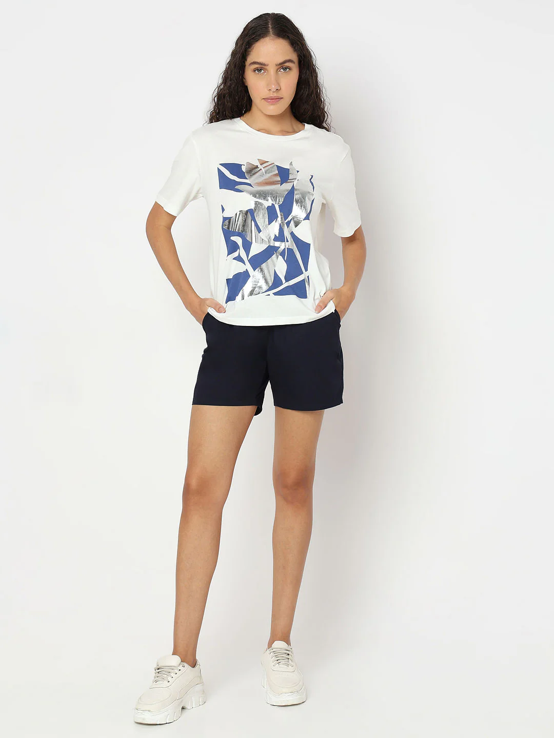White Graphic Print T-Shirt - Image 5