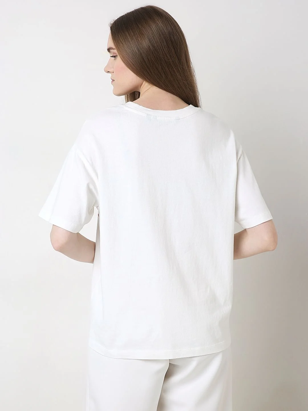 White Graphic Print T-Shirt - Image 4