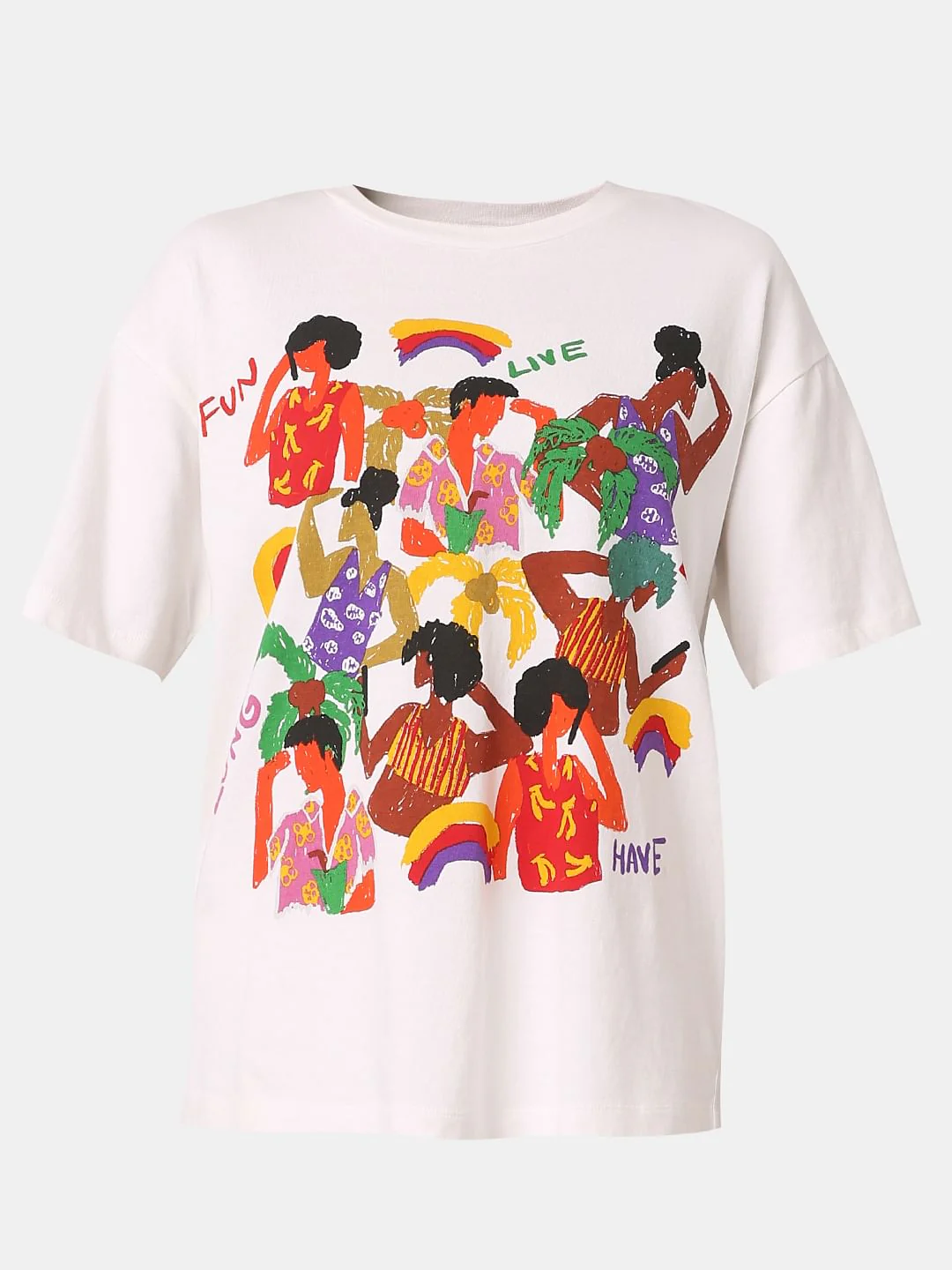 White Graphic Print T-Shirt - Image 7