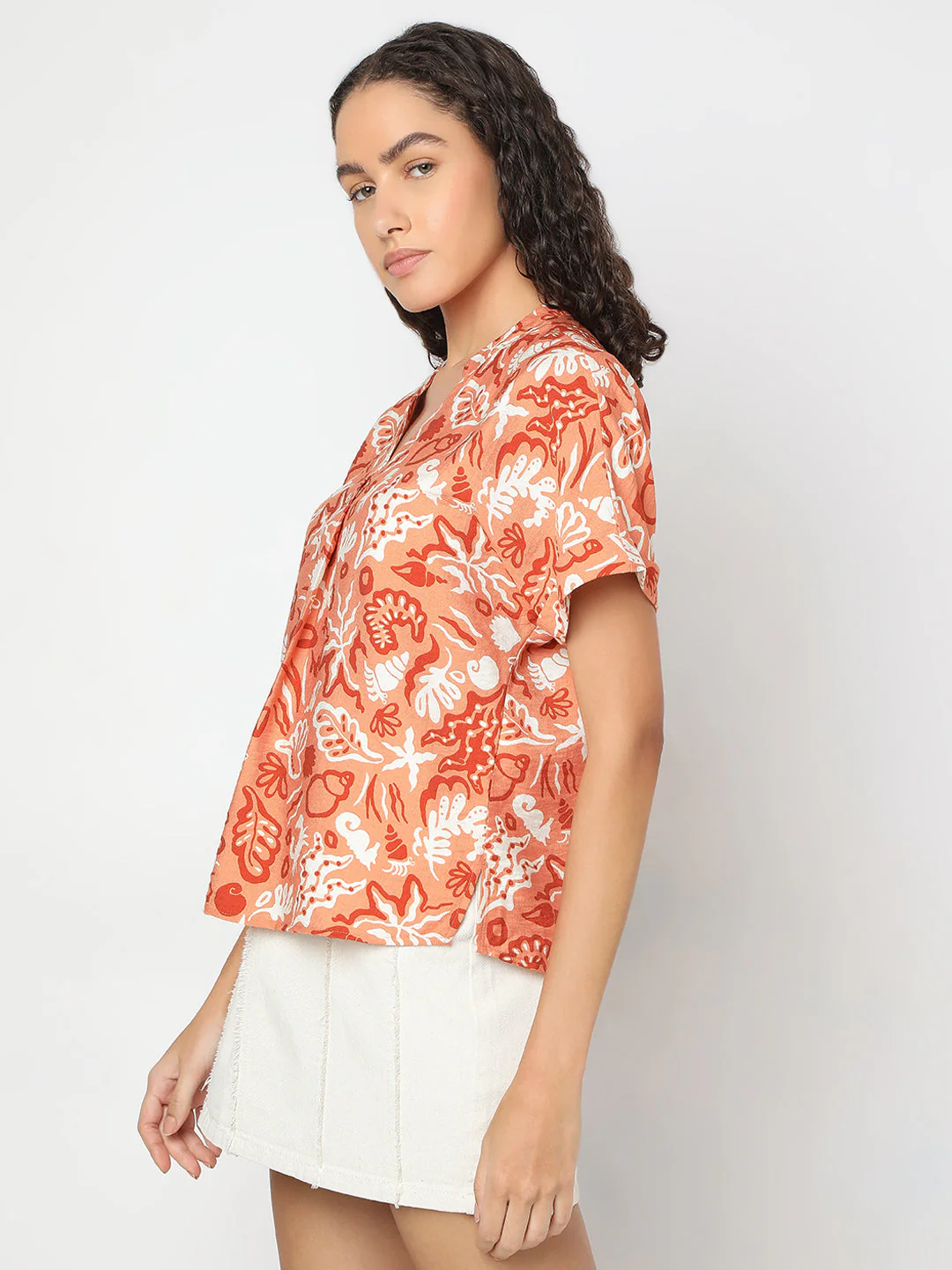 Brown Printed Top - Image 3