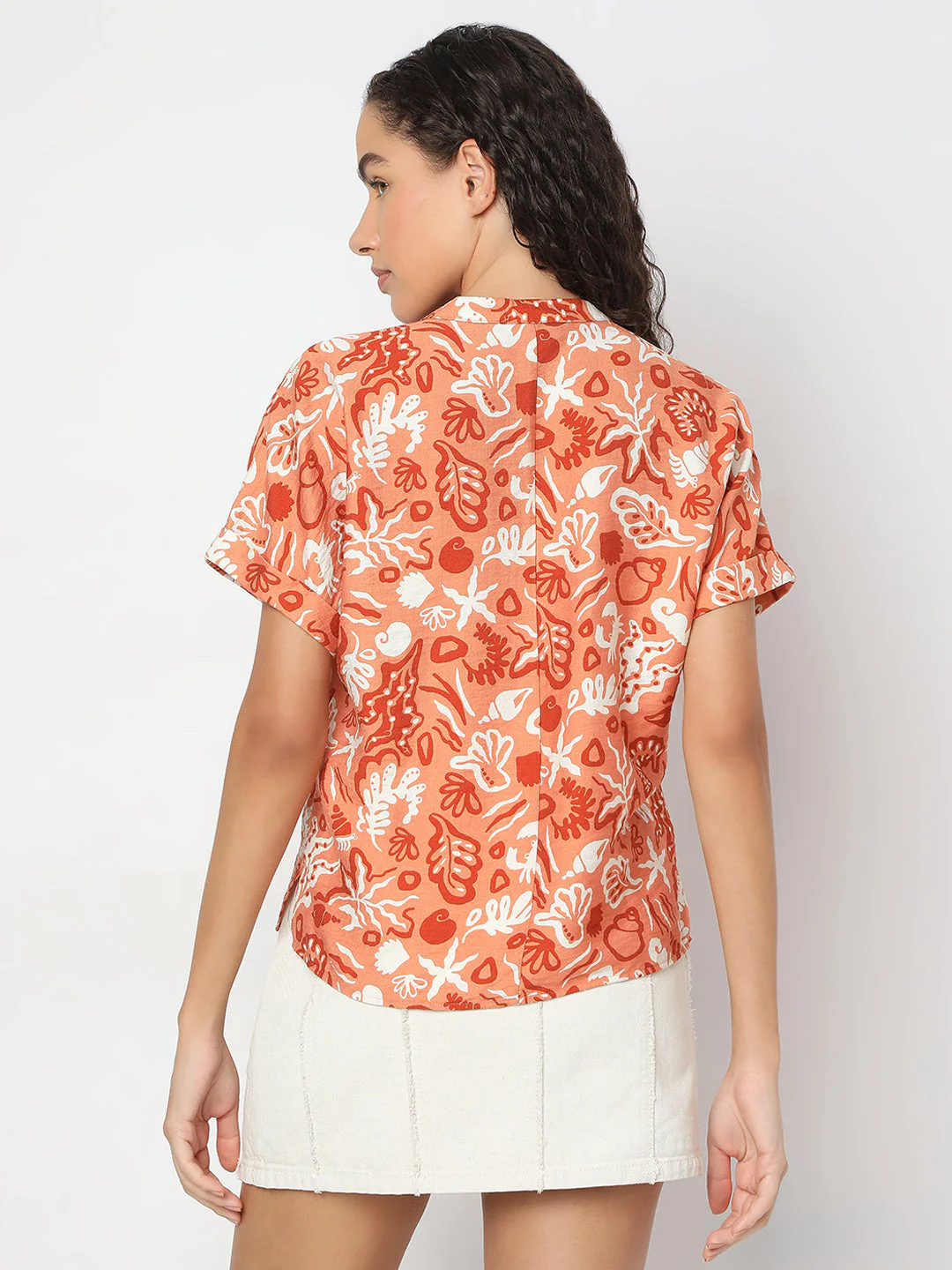 Brown Printed Top - Image 4