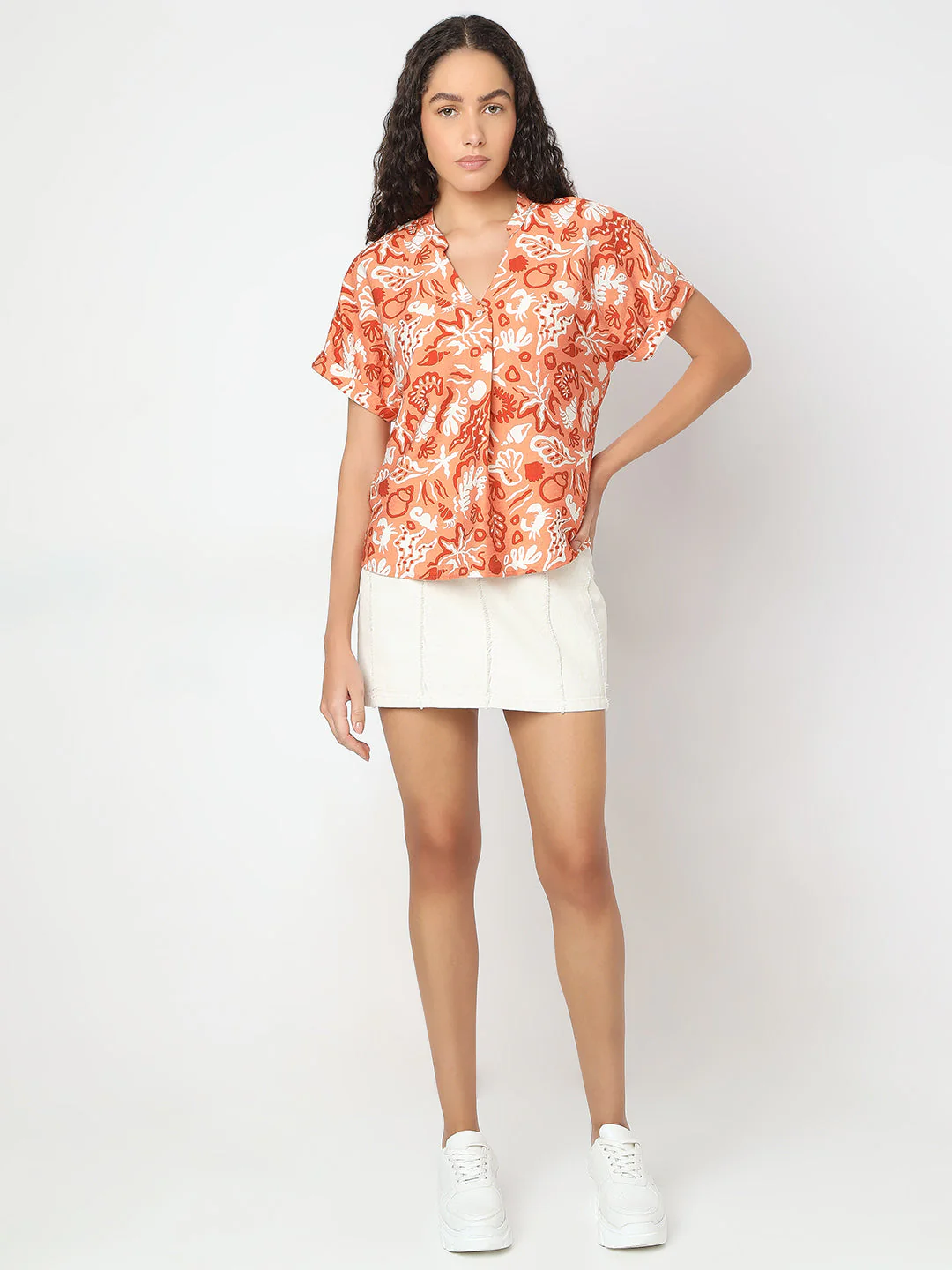 Brown Printed Top - Image 5