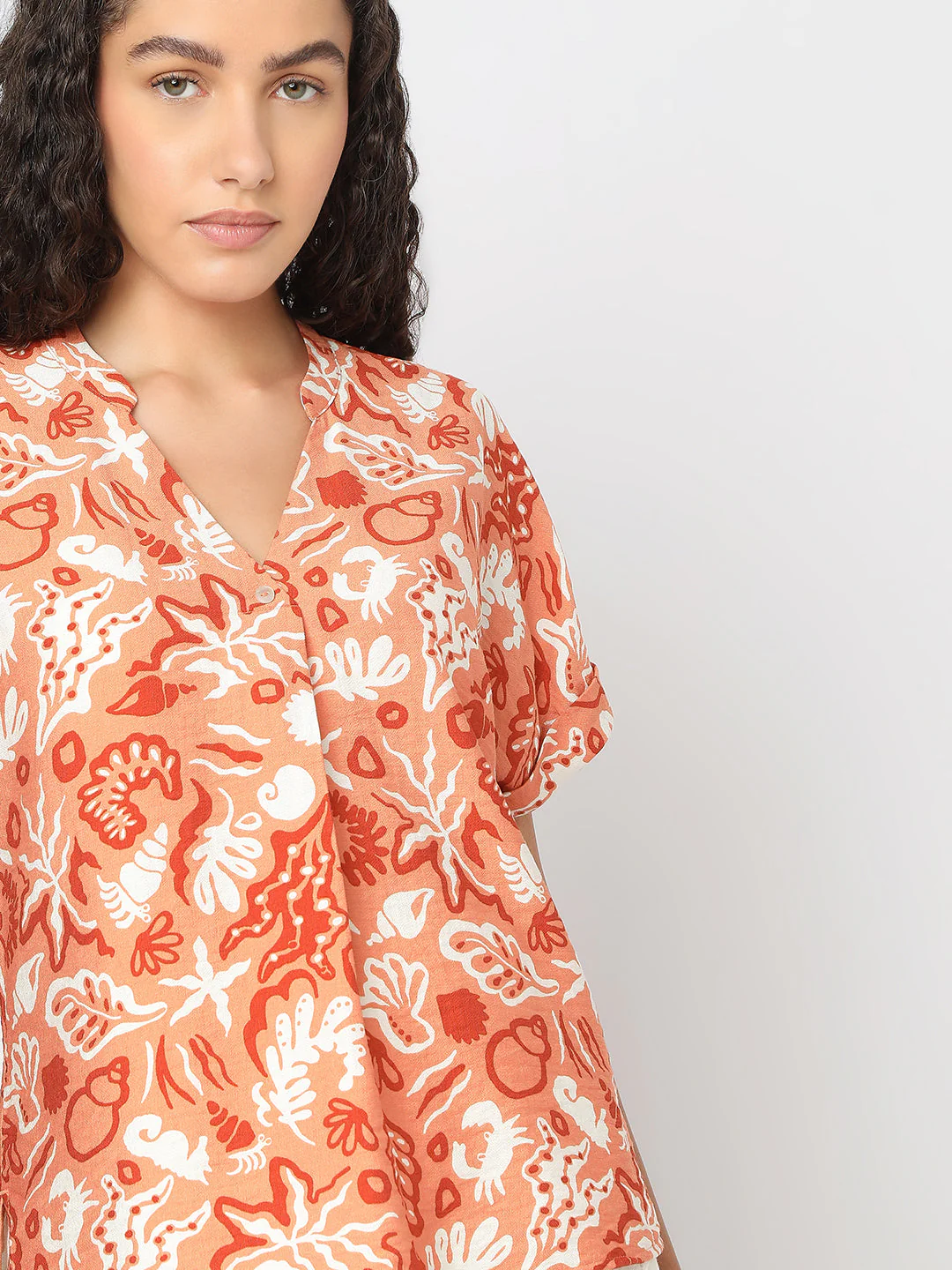 Brown Printed Top - Image 6