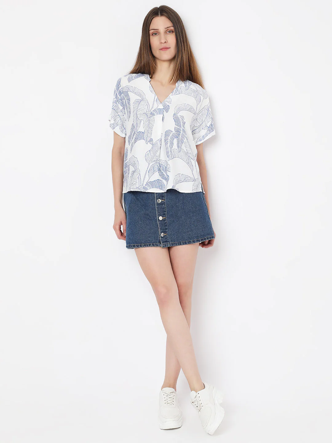 White Printed Top - Image 5