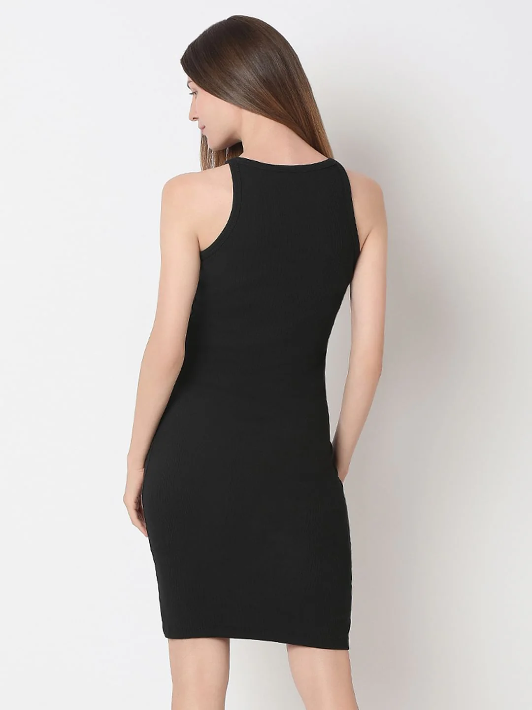Black Halter-Neck Bodycon Dress - Image 4