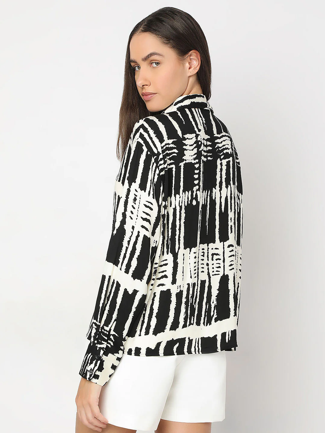 Black Abstract Print Shirt - Image 4