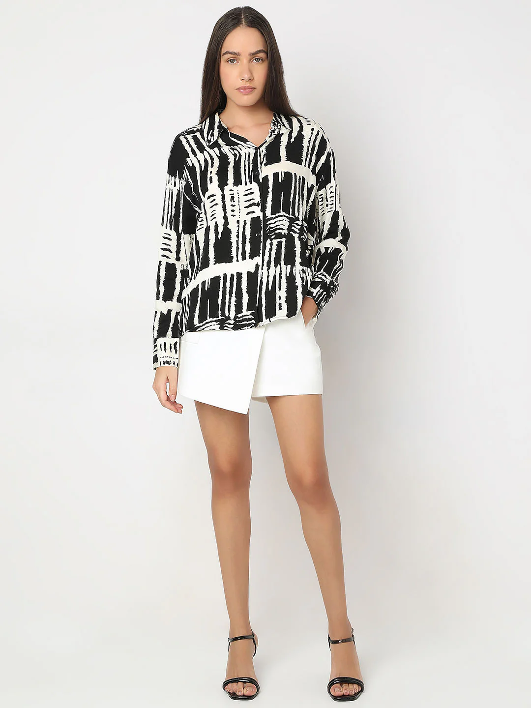 Black Abstract Print Shirt - Image 5