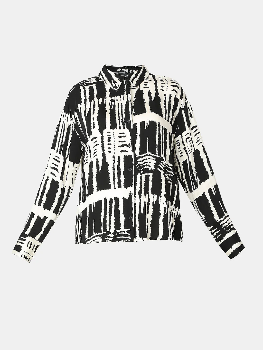Black Abstract Print Shirt - Image 7