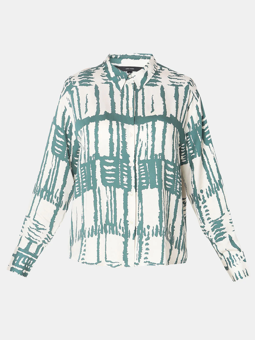 Sage Green Abstract Print Shirt - Image 7